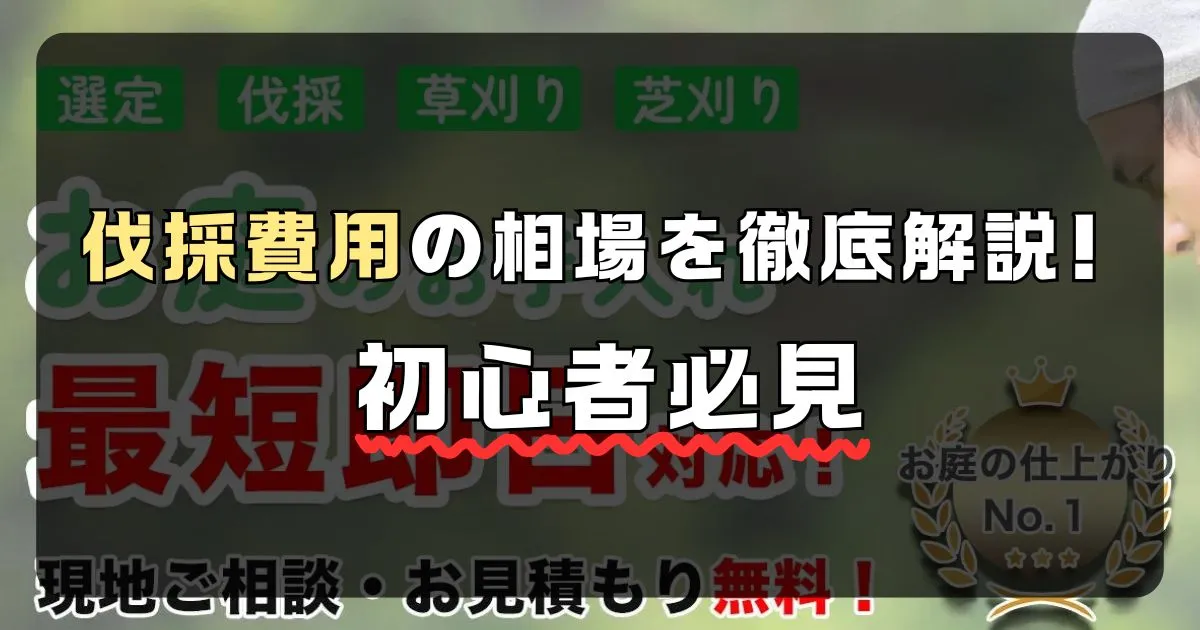 伐採費用の相場を徹底解説！初心者必見